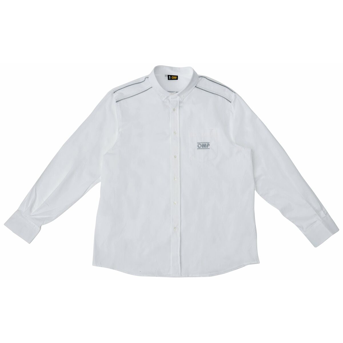 Camisa de Manga Larga Hombre OMP Racing Spirit (L) Blanco