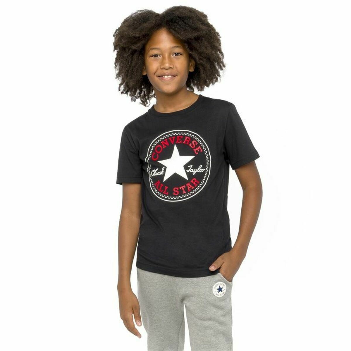 Kurzarm-T-Shirt Converse Chuck Taylor All Star Core Schwarz