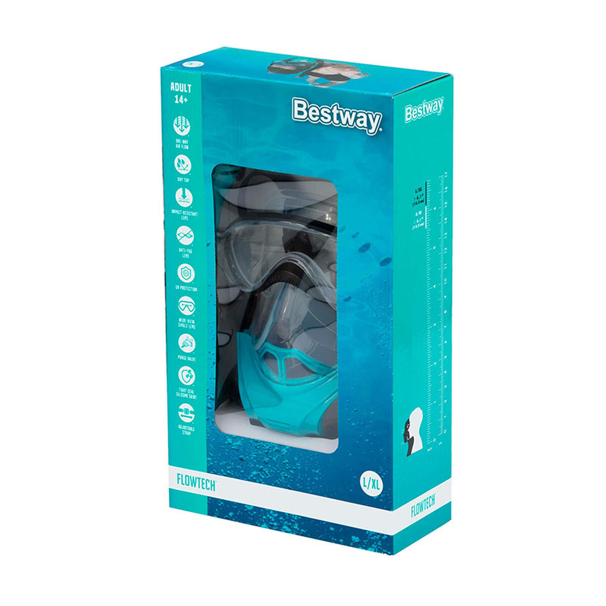 Occhialini da Snorkeling e Boccaglio per Bambini Bestway Multicolore L/XL