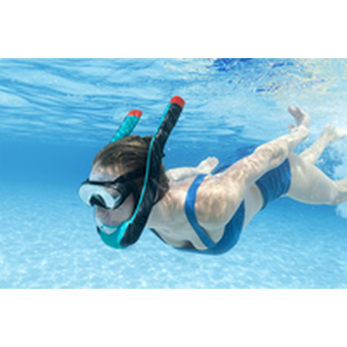 Gafas de Buceo con Tubo Infantiles Bestway Azul Negro Multicolor L/XL