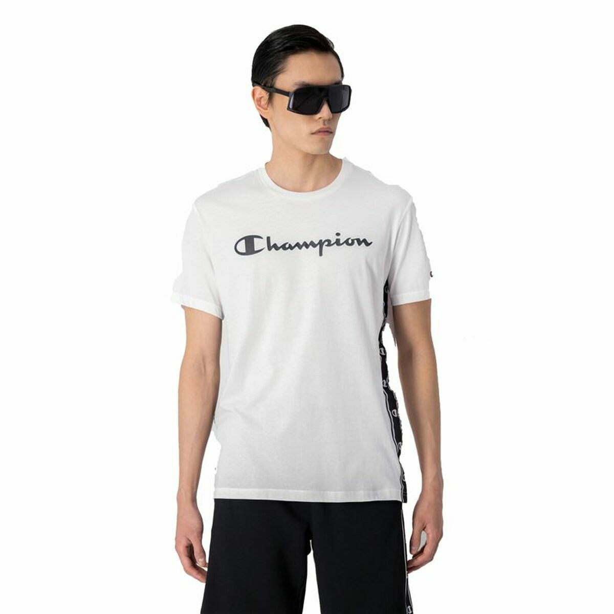 Herren Kurzarm-T-Shirt Champion Crewneck Weiß
